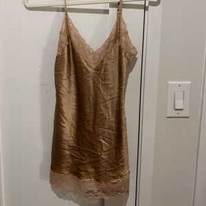 Intimissimi rose gold silk slip tank top